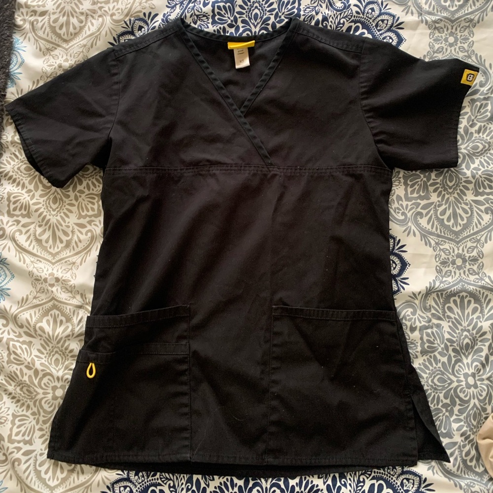 Black scrub top